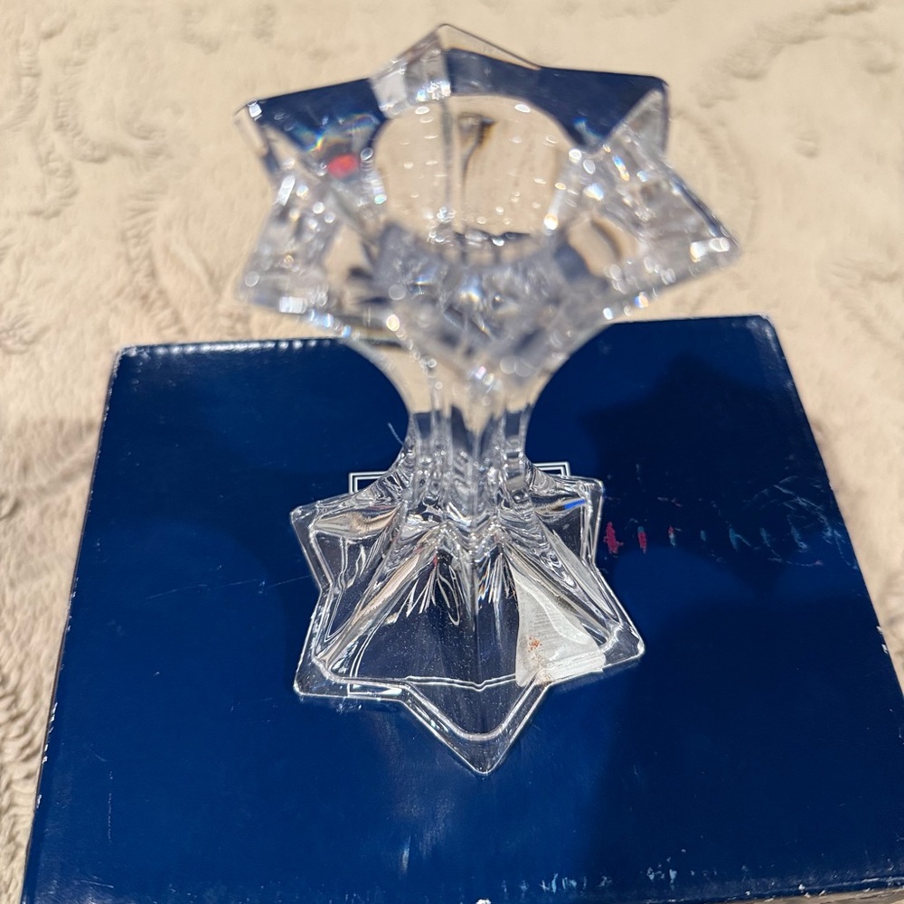 Mikasa Clear Crystal Star Candle Holder